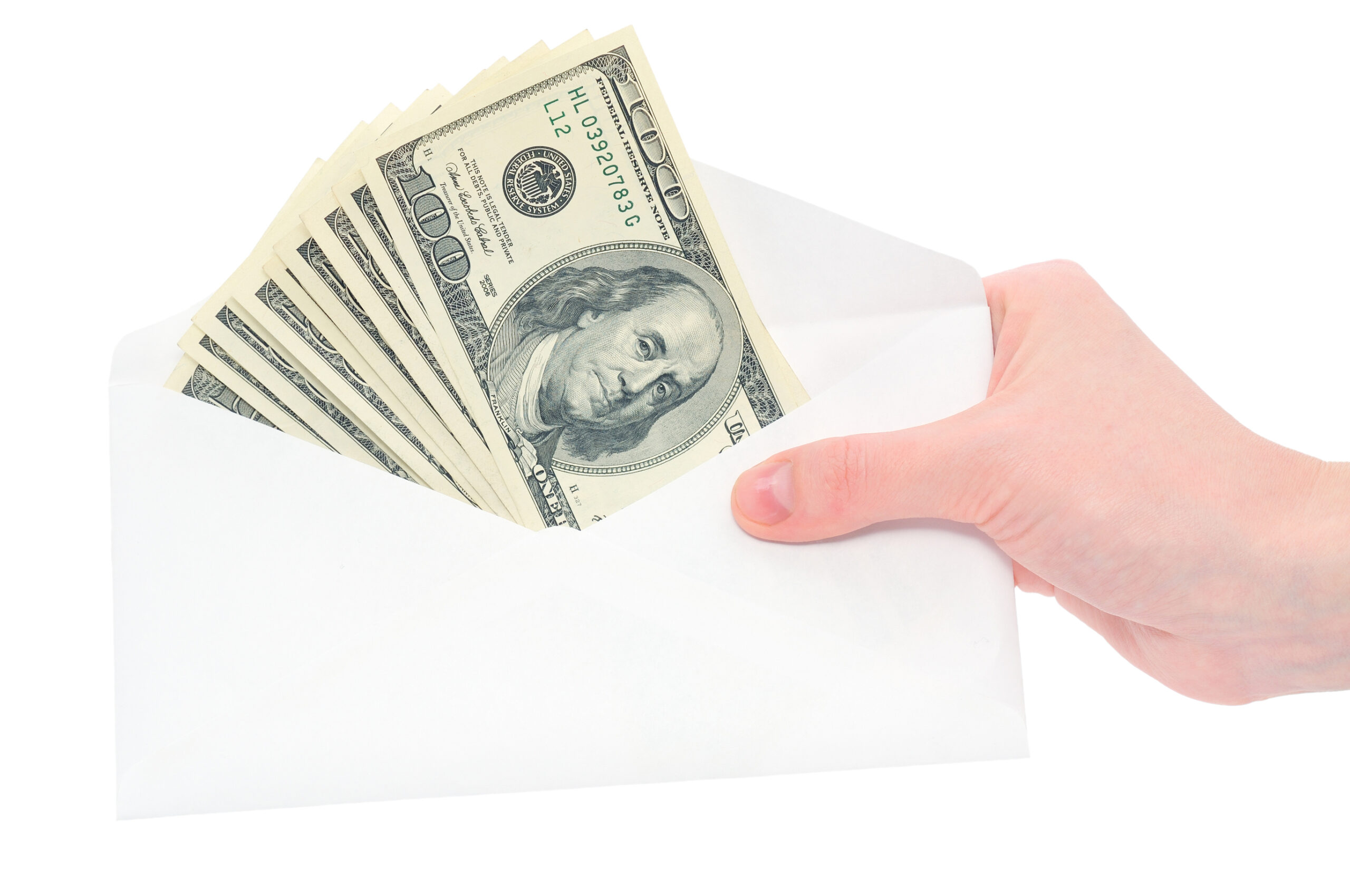 Cash envelop system-cash in an envelope