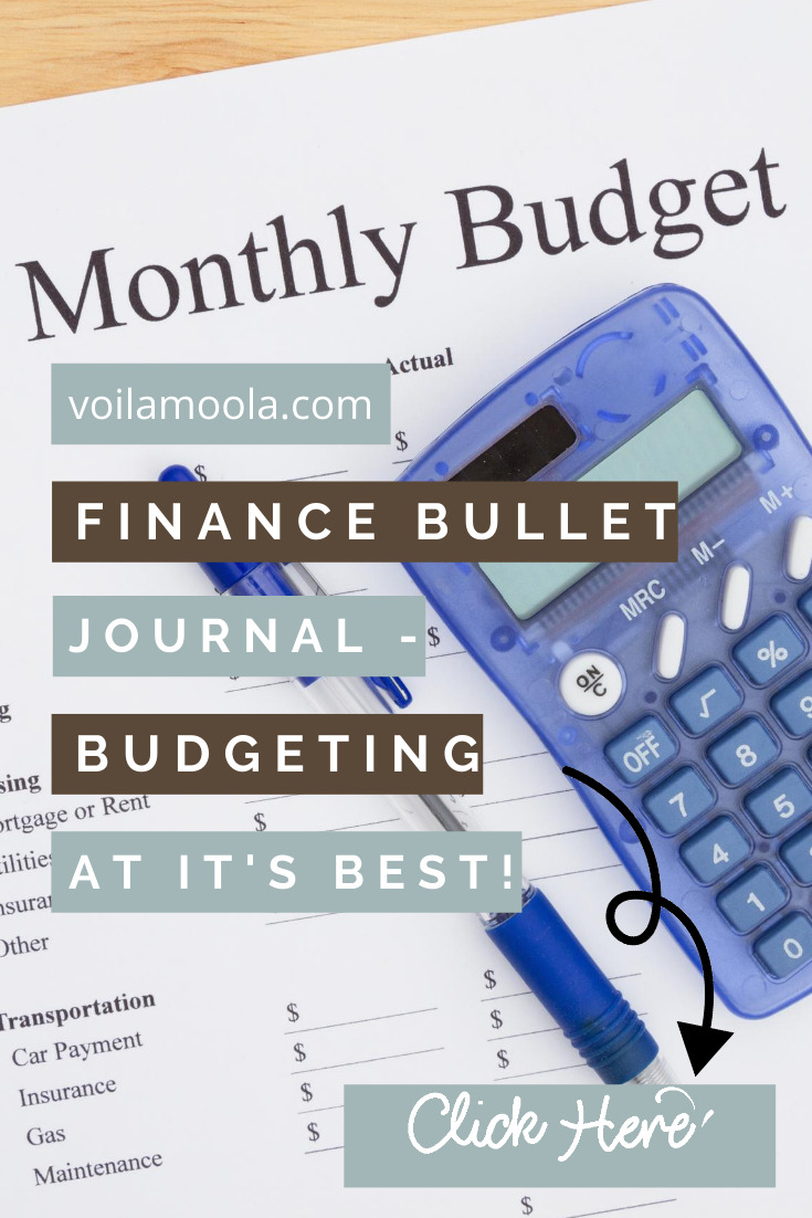 Need a tool to keep you motivated to reach your financial goals? This is it: a finance bullet journal! #voilamoolablog #financebulletjournal #financialplanning